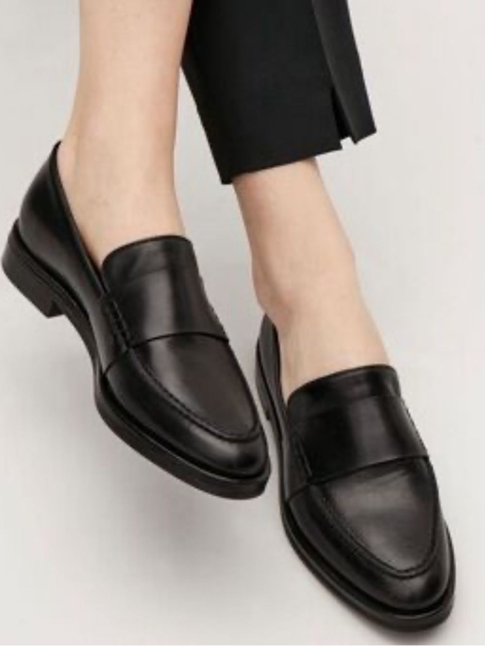 COS Black Leather Penny Loafers